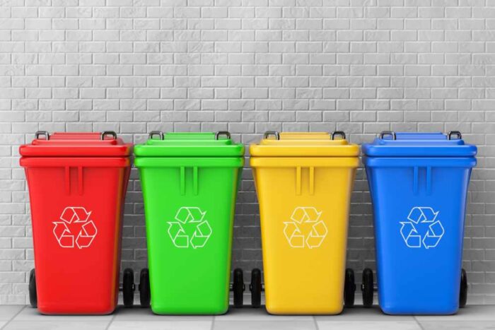 different types of trade waste bins for recycling